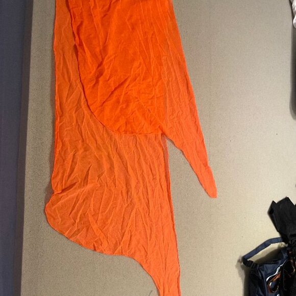 👙👙 COLORFUL CITRUS ORANGE ONE PIECE SWIM SUIT LOW CUT  - NWT - XXL w/ sarong - Picture 10 of 10